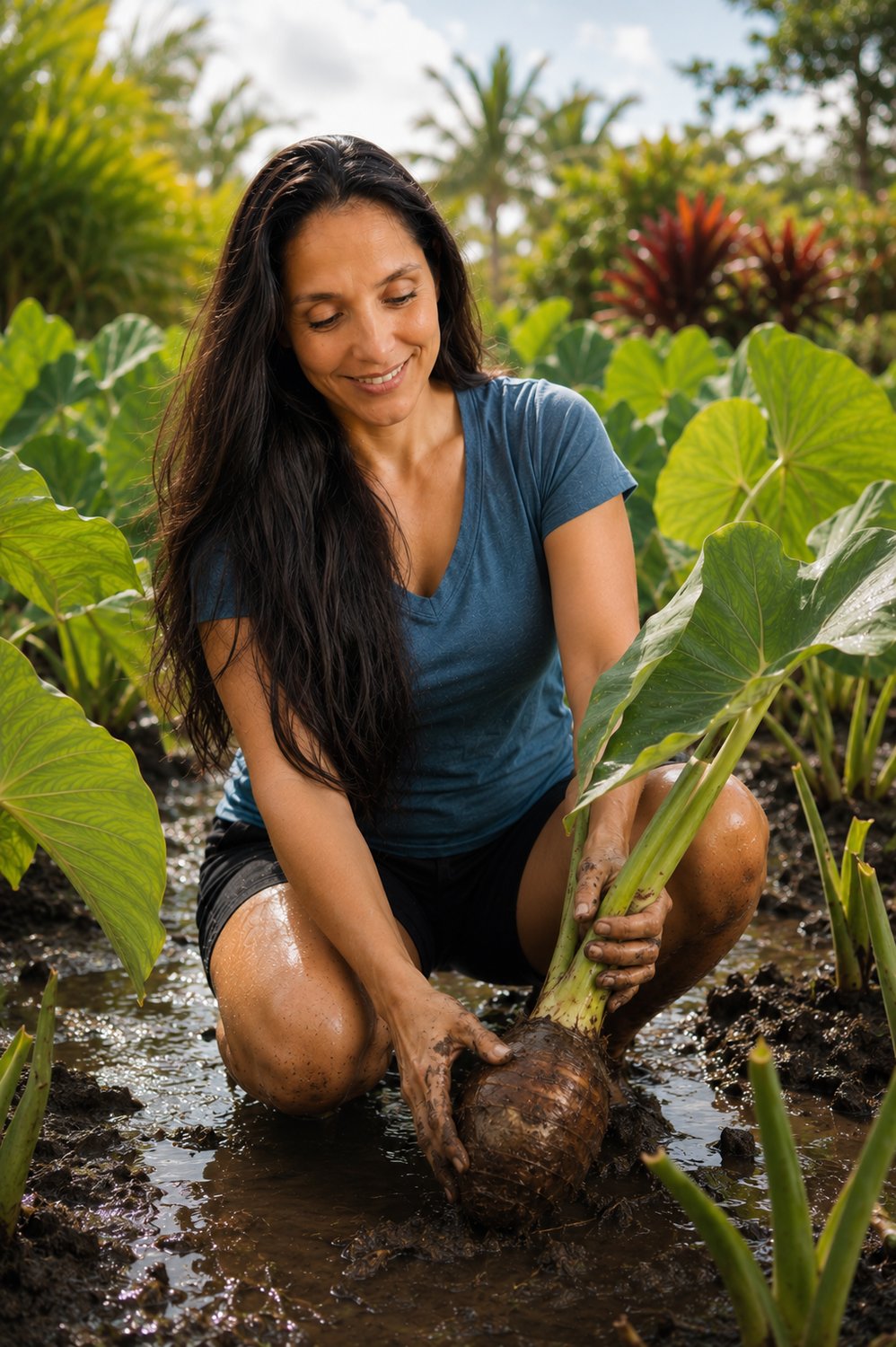 Kalo (taro) growing in a loʻi, a symbol of nourishment and resilience